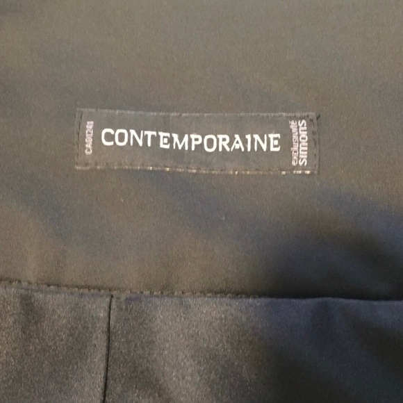 SIMONS CONTEMPORAINE BLACK PENCIL SKIRT - Picture 3 of 9